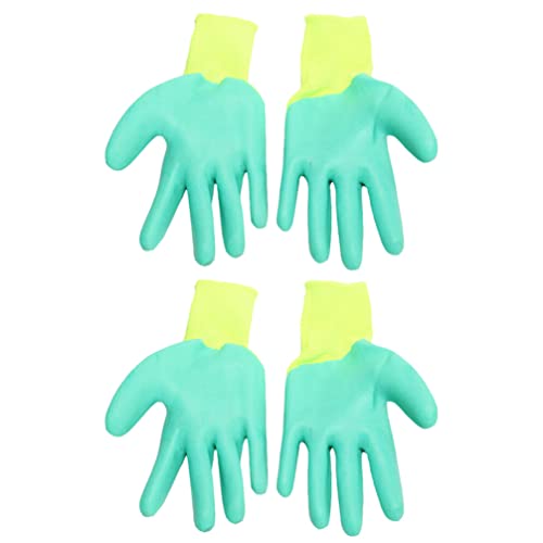  Balacoo 4pairs Hand Small Cat Pet Premium Dog Squirrels Safe Thickening Training Glove: Bird Trainning Durable Birds Bite Yellow, Protectors Parrot - Bite Green Chewing Yellow