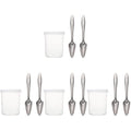  Feeding Tube Hummingbird Feeder 4 Pack Stainless Steel Bird Parrot Feeder Pet Food Bird Feeder Feeder Spoons With Metal Serving Spoons Pet Supplies