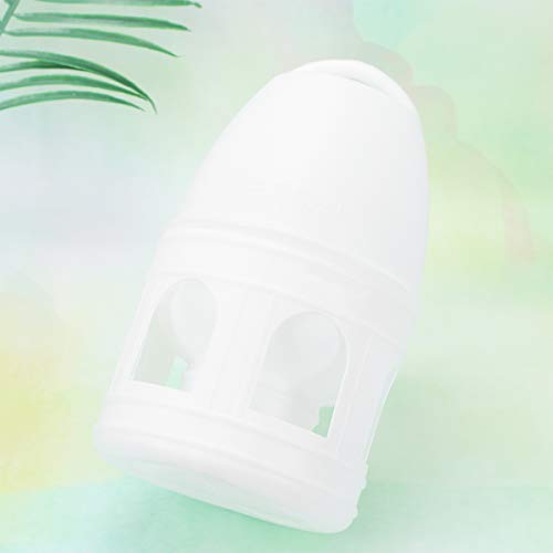  BIENKA 2 Pcs Food Rabbit Animals/Finch Budgies Hamster L Pigeons Dove Budgie Cup Feeder- Parakeet Quails And Lovebirds Pet Use- Drinker No Container Cat Wild Cages Waterer Outside Barrel (Color : WHI