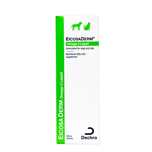  Dechra EicosaDerm Omega 3 Liquid For Dogs & Cats - Nutritional Fatty Acid Supplement, 8 Fl Oz (Pack Of 1)