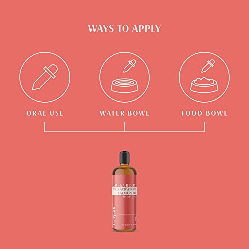  Everpath Natural Salmon Oil Omega Boost For Dogs And Cats 473 Ml / 16 Fl Oz | USA Made | Wild Norwegian Salmon Oil | Coat, Skin & Immune System Support | Natural Pet Remedy