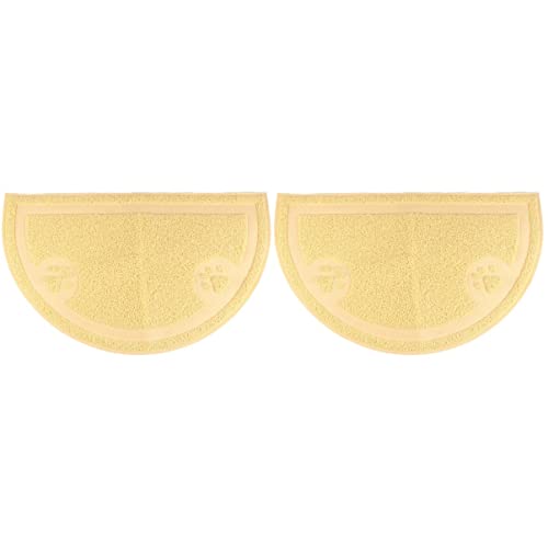  EVANEM Washable Rug Washable Rug Washable Runner Rug Of 2 Cat Litter Tray Cat Litter Cushion Pet Supplies Cat Pad Mat, Pratical Semicircular Half Circle Rug Plastic Bins Plastic Bins