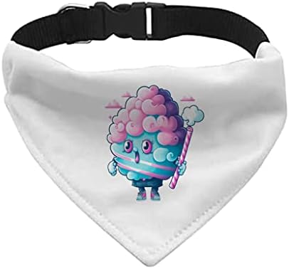 GENERIC Cute Food Pet Bandana Collar - Candy Print Scarf Collar - Cute Kawaii Dog Bandana - S