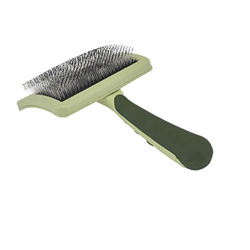  Coastal - Safari - Curved Firm Slicker Dog Brush, No Color, One Size (7.5" L X 4.5" W)