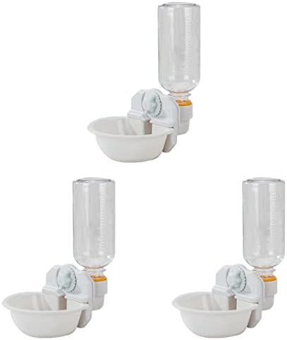  2pcs Pigeon Food Elevated Dispenser Water With Feeder Hanging Pigeon, Cat Plastic Bottle Tool Bowl- Cats Supplies Small White Accessories Dogs Dog Bird And Portable For