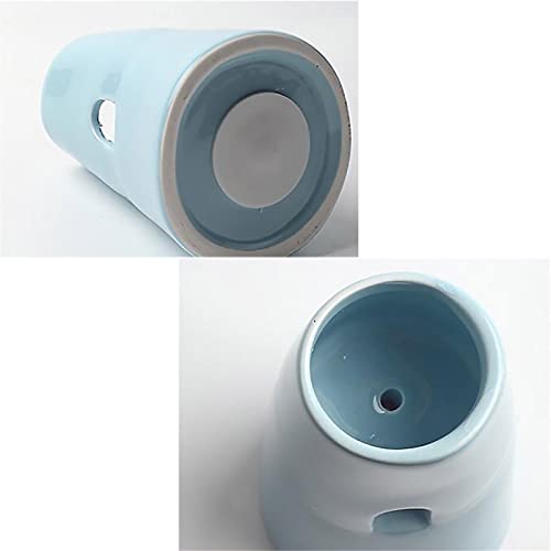  AYENCI Cat Automatic Water, Drinking Holder Hamster Feeder Pet Supplies Water Bottle Base Safe Durable Vertical Ceramics Ceramic Useful Drinker (Color : Blue)
