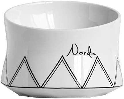  Pet Bowl Handmade Pet Bowl Ceramic Drinking Feeder Dog Dual- Use High Rise Bowl Non- Slip Food Container For Home Shop Pet Supplies (Grey)