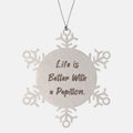 GENERIC Life Is Better With A Papillon. Papillon Dog Snowflake Ornament, Joke Papillon Dog Gifts, Christmas Ornament For Friends, Pet Toys, Pet Treats, Pet Food, Pet Supplies, Pet Products