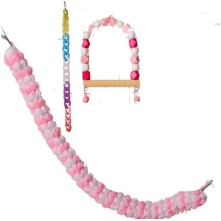  U-Swing Flying Squirrel Cage Climbing Decoration Supplies Pet Bird Standing Pole Sugar Glider Parrots Birds Rats Other Small Pets Supplies (Single Piece A)