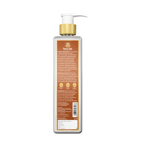  Dogsee Veda Shed Control Coconut Oil Dog Shampoo | 100% Natural And Paraben Free | Ayurvedic | Cruelty Free | Boosts Hair Growth And Helps In Dandruff Management - 13.50 Fl.oz