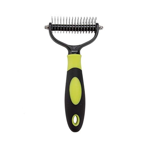  YangYan Pet Clean Hair Removal Remove Floating Hair Open Knot Comb Grooming Shedding Rake Dog Cat Pet Brush Grooming Tool (Color : Y, Size : S)
