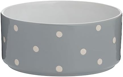  Mason Cash Polka Dot 18 Cm Dog Bowl, Grey
