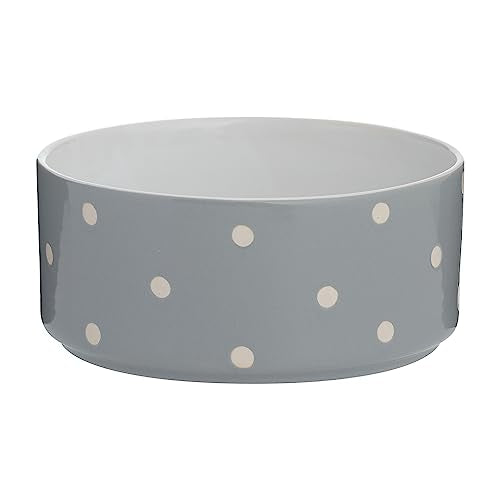  Mason Cash Polka Dot 18 Cm Dog Bowl, Grey