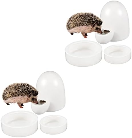  Balacoo 3pcs Animal Drinking Fountain Quail Waterer Hamster Food Dish Food Feeder Rabbit Water Bottle Automatic Rabbit Feeder Cat Food Bowl Ceramics Chinchilla Hamster Supplies