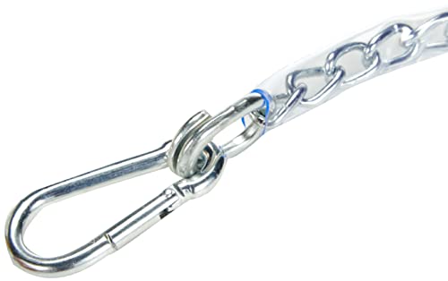  Kerbl 321414 Tie Chain With PVC Coating 50 Cm Panic Hook And Carabiner