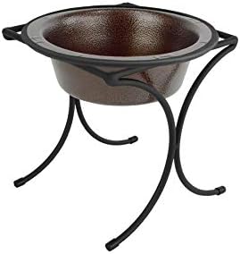  Platinum Pets Bistro Single Diner Feeder With Stainless Steel Dog Bowl, Small, Silver Vein