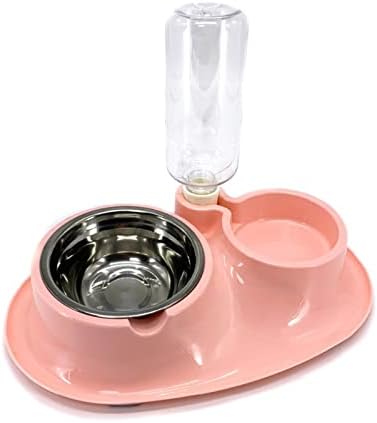  AYENCI Cat Automatic Water, Double Use Pet Feeder System With Water Bottle Cat Bowl Dog Bowl For Pet Feeding (Color : Blue)