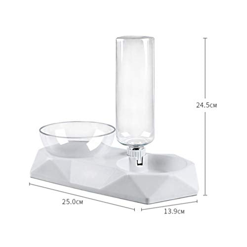  Balacoo SLM Water Bottles Automatic Water Dispenser Automatic Water Dispenser Pet Double Bowl Cat Ear Pet Feeding Bowl Drinking Bowl Pet Feeder Supplies For Cat Kitten White Puppy Feeder