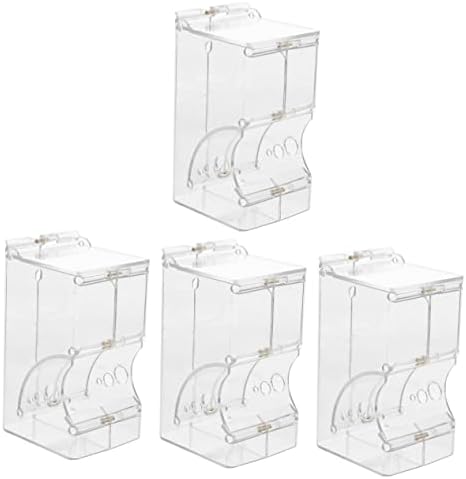  3pcs Hamster Feeder Hamster Cage Accessories Home Water Dispenser Auto Feeder Acrylic Transparent Reusable Rabbit Feeder Cat Feeder Small Pets Food Container Guinea Pig Food Bowl