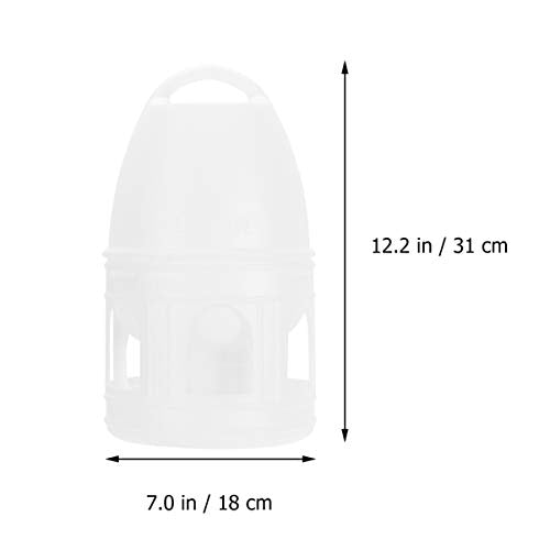  BIENKA 2 Pcs Food Rabbit Animals/Finch Budgies Hamster L Pigeons Dove Budgie Cup Feeder- Parakeet Quails And Lovebirds Pet Use- Drinker No Container Cat Wild Cages Waterer Outside Barrel (Color : WHI