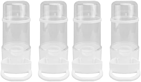  4 Pcs Feeder White For Para Parrots Fountain Kit Supplies Cup Cat Pets Bird Leak- Farm Pigeon Jug Drinking Poultry Pet Lovebirds Chickens Dog Parakeet Cockatiel Pajaros Cups Bath