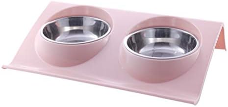  Balacoo Stainless Steel Container Stainless Steel High Base Bowl Cat Bowl Dog Water Bowl No-Spill Pet Water Bowl Slow Water Feeder Dispenser Feeder Bowl For Pets Ceramic Cat Bowl