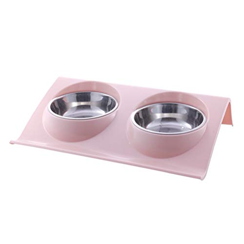  Balacoo Stainless Steel Container Stainless Steel High Base Bowl Cat Bowl Dog Water Bowl No-Spill Pet Water Bowl Slow Water Feeder Dispenser Feeder Bowl For Pets Ceramic Cat Bowl