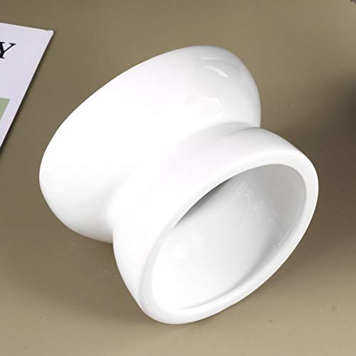  Pet Raised Bowls Ceramic Food Bowl Pet Water Bowl Pet Supplies For Cat Dog (White, Size S)