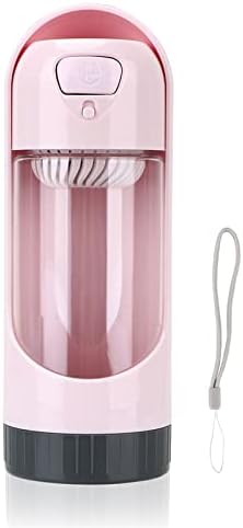  AACARB Cat Water Dispenser, 300ML Drinking Bowls Portable For Small Large Dogs Travel Puppy Cat Pet Dog Water Bottle Outdoor Pet Water Dispenser Feeder (Color : Pink)