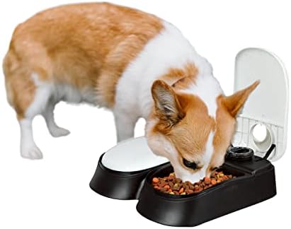  PAWISE Automatic Cat Feeders 2 Meal Automatic Dog Feeder,Dog/Cat Food Dispenser 1.5 Cups, Schedule Meal Or Treat, With 48-Hour Timer