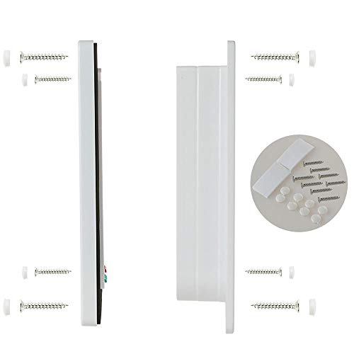 GENERIC Door M Size Cat Flap Door With 4 Way Lock Security Flap Door For Dog Cat Kitten Small Gate Door Kit Cat Door 2Pcs White