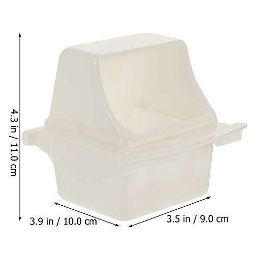  NOGRAX 12pcs Plastic Parrot Tray Feeder Canary Cockatiel Dispenser Cockatoo For Balcony Water Small Bide Macaw Household Bowl Practical Parakeet Lovebird Grey Outdoor Chinchilla Cups Feeder (Color :