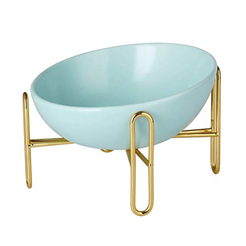  Balacoo Ceramic Water Bowl Ceramic Pet Food Bowl Cat Feeding Dishes With Stand Elevated Cat Bowl For Protective Cat Dog Neck Water Feeder Bowl (15X15CM 300ML) Ceramic Cat Bowls