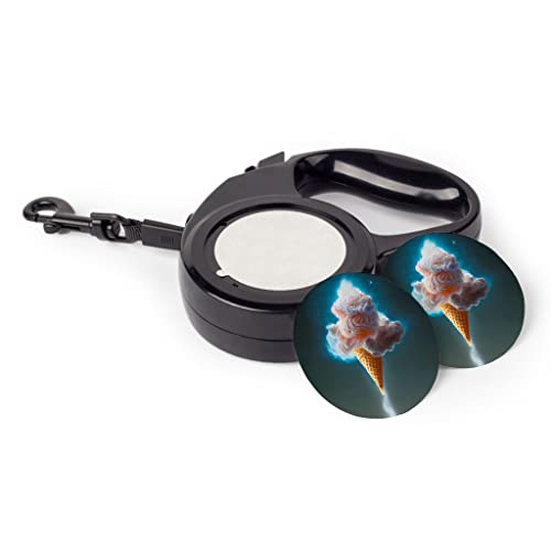 GENERIC Kawaii Food Retractable Pet Leash - Ice Cream Cone Leash - Cute Dog Leash - 118 Inches
