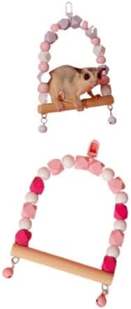  U-Swing Flying Squirrel Cage Climbing Decoration Supplies Pet Bird Standing Pole Sugar Glider Parrots Birds Rats Other Small Pets Supplies (Single Piece A)