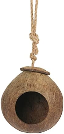  SPEESY Cat Bed Mats, Coconut Shell Bird House Tiger Skin Pearl Bird Parrot Nest Nest Warm Anti-bite Bird Nest (Color : Green)
