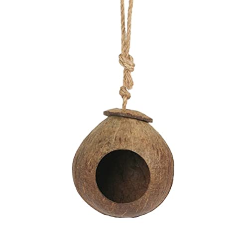  TYMONT Pet Bed Coconut Shell Bird House Tiger Skin Pearl Bird Parrot Nest Nest Warm Anti-bite Bird Nest (Color : Green)