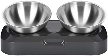  SOFEA Cat Necklace Storage Necklace Storage Necklace StorageDog Cat Bowls With Raised Stand Pet Puppy Food Water Feeder 15° Tilted Platform