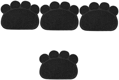  Litter Mat Bowl Shaped Accessory Water Puppies Tray Under Dogs Litter Use Feeding Non- Training Mat Kitten Place Food Daily Paw Indoor Cushion Home Cat For Pet Blanket Pad 4pcs And