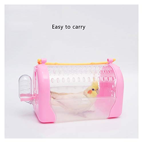  DEPILA Feeding Bird Carrier Lightweight Bird Carrier, Bird Travel Cage， Lightweight Pets Birds Travel Cage With Food Cup Food Box Economy Bird Cage Parrot Parakeet Macaw Small Bird Box