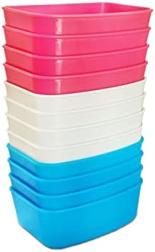  AMZSYLV 12 Pack Rabbit Feeder Waterer Chicken 15OZ Guinea Pig Cage Bowl Food Water Hanging Watering Container Feeding Dish Coop Cup Treats Drinker For Pigeon Dove Puppy Cat Bird Bath Basin Hamster Bed