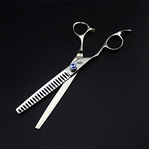  Left Handed Pet Grooming Scissors Upscale Cat Dog 4 Pcs Set Blue Gem Professional Trimmer Kit Premium 7.0 Inch 440C Steel Beauticians Straight Cutting & Thinning & Curved Shears Combs