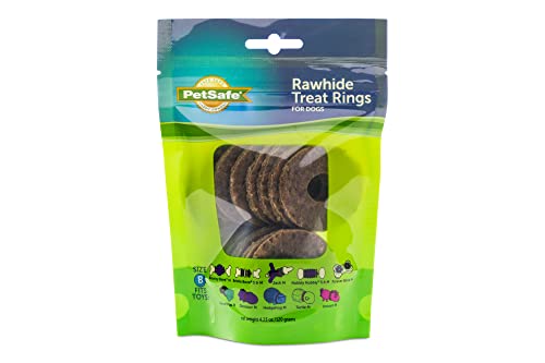  PetSafe Treat Rings - 16 Rings - Size B - Original & Busy Buddy Bristle Bone - Treat-Holding Toy For Dogs - Purple, Large