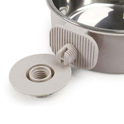  Baluue Rabbit Food Parrot Feeding Cups Birds Food Dish Stainless Steel Parrot Feeders Water Cage Bowls For Cockatiel Conure Budgies Parakeet Parrot Macaw Small Animal Chinchilla Size L Bunny Food