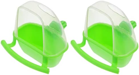  NOGRAX Water Containers 2Pcs Professional Parrot Feeders Convenient Bird Food Bowls Wear- Resistant Bird Cage Feeders Parakeet Bird Cage Small Bird Cage Feeder