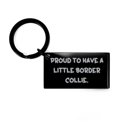 GENERIC Brilliant Border Collie Dog Keychain, Proud To Have A Little Border Collie, Inspire Black Keyring For Pet Lovers From Friends, Dog Breeds, Dog Gifts, Pet Supplies, Dog Toys, Dog Treats, Dog Food