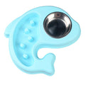  POPETPOP Puppy Feeder Slow Feeder Bowl Dog Anti-Choking Bowl Stainless Steel Drinking Water Bowl Dog Food Feeder (Sky-Blue) Doggie Toys