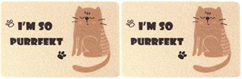  Large Cat Litter Mat 2pcs Cat Kittens Inch Scatter Pad Non- X. Cats/Mat Dogs For Carpet Cats Dogs/Cartoon Backing, Cm Urine Food Kitten Mat- Pet Cushion Non- Sleeping