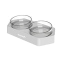  McLovin's 8 Degree Tilted Design Slanted Dual Angled Bowl For Dogs And Cats - Grey Tilted Dog Food Bowl Pet Feeder With Non-Skid & Non-Spill Design - Easier To Reach Food And Improve Digestion