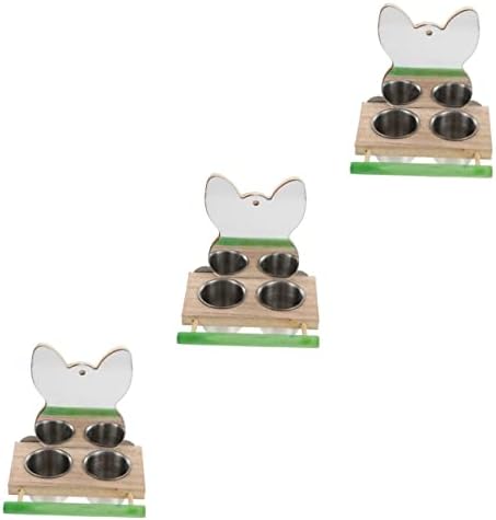  EVANEM 2 Pcs Food Cup Parakeet Perch Squirrel Feeders Comida Para Periquitos Bird Feeder With Mirror Bird Feeding Dish Cups Bird Hanging Water Feeder Bird Grinding Perch Parrot Feeder Pet (Color : As